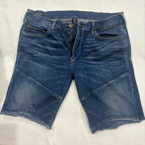True Religion Indigo Washed Cutoff Denim Shorts